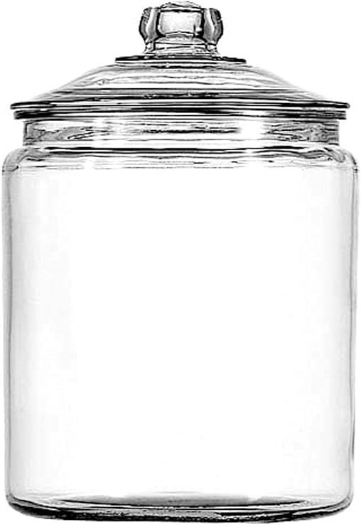Anchor Hocking 2 Gallon Heritage Hill Glass Jar with Lid (2 piece, all glass, dishwasher safe) | Amazon (US)