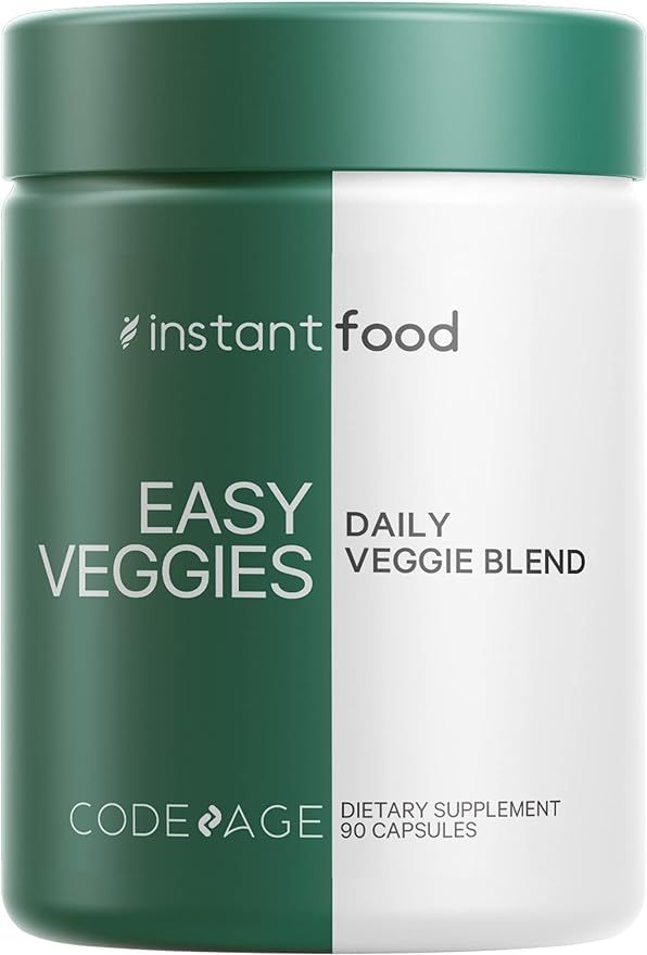 Codeage Instantfood Easy Veggies, Over 15 Vegetables Equivalent All-in-One, Daily Vegan Blend, Wh... | Amazon (US)