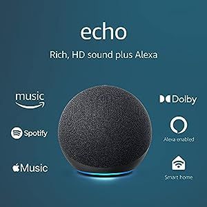 Echo (4th Gen) | With premium sound, smart home hub, and Alexa | Charcoal | Amazon (US)
