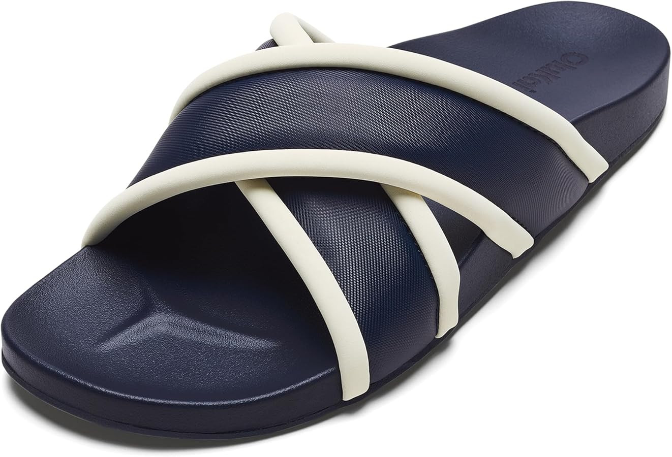 OLUKAI Ani Women\u2019s Slide Beach Sandals, Effortless Design & Stylish Cross Straps, Water-Frie... | Amazon (US)