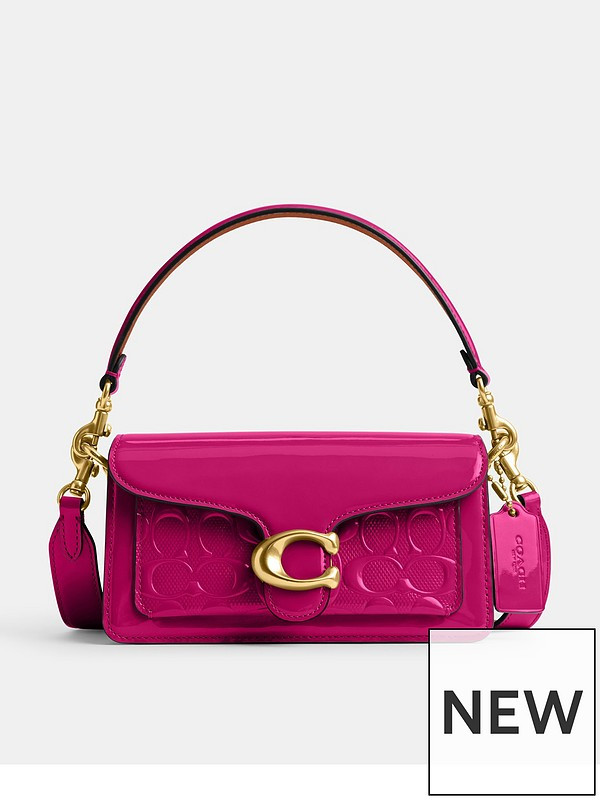 Signature Patent Leather Tabby Shoulder Bag 20 - B4/magenta | Very (UK)
