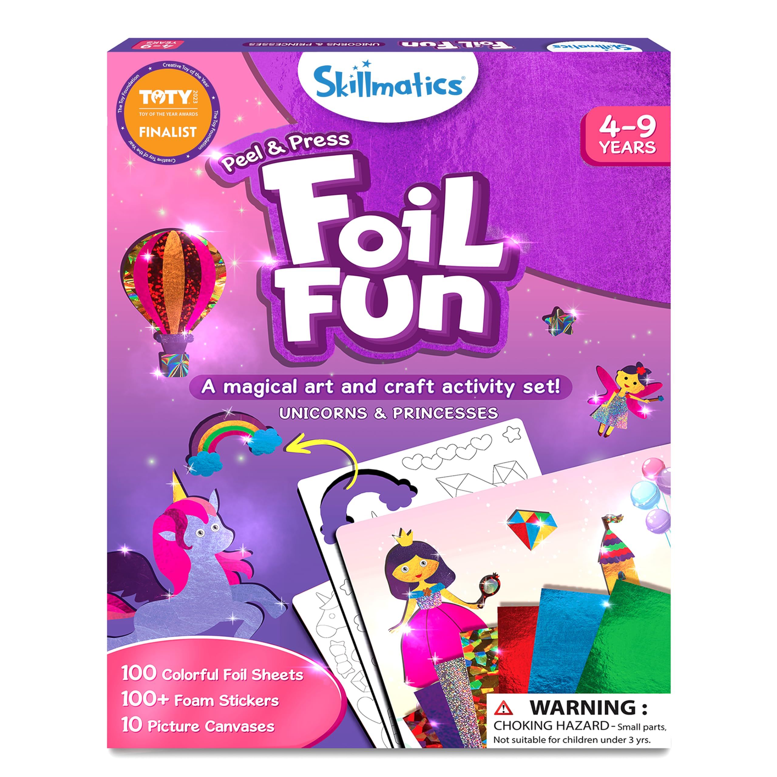 Skillmatics Art & Craft Activity - Foil Fun Unicorns & Princesses, No Mess Art for Kids, Craft Ki... | Amazon (US)