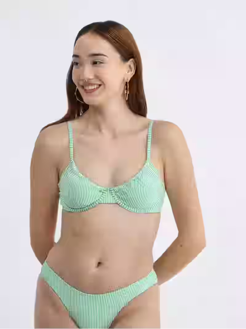 No Boundaries Women's Underwire Bralette Swim Top with Tunneled Neckline, Sizes XXS-XXL | Walmart (US)