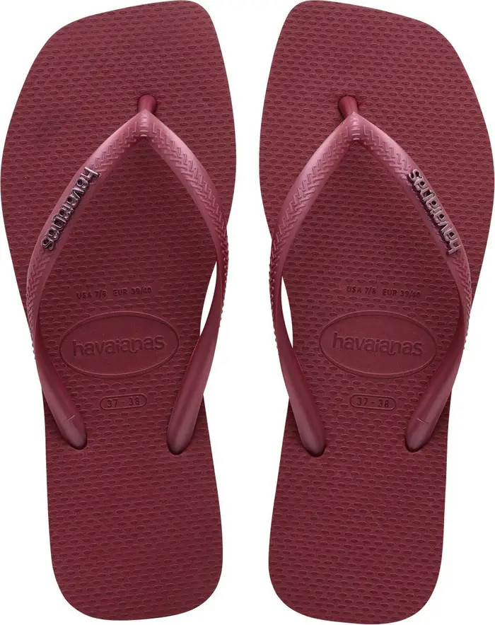 Slim Square Logo Flip Flop (Women) | Nordstrom Rack