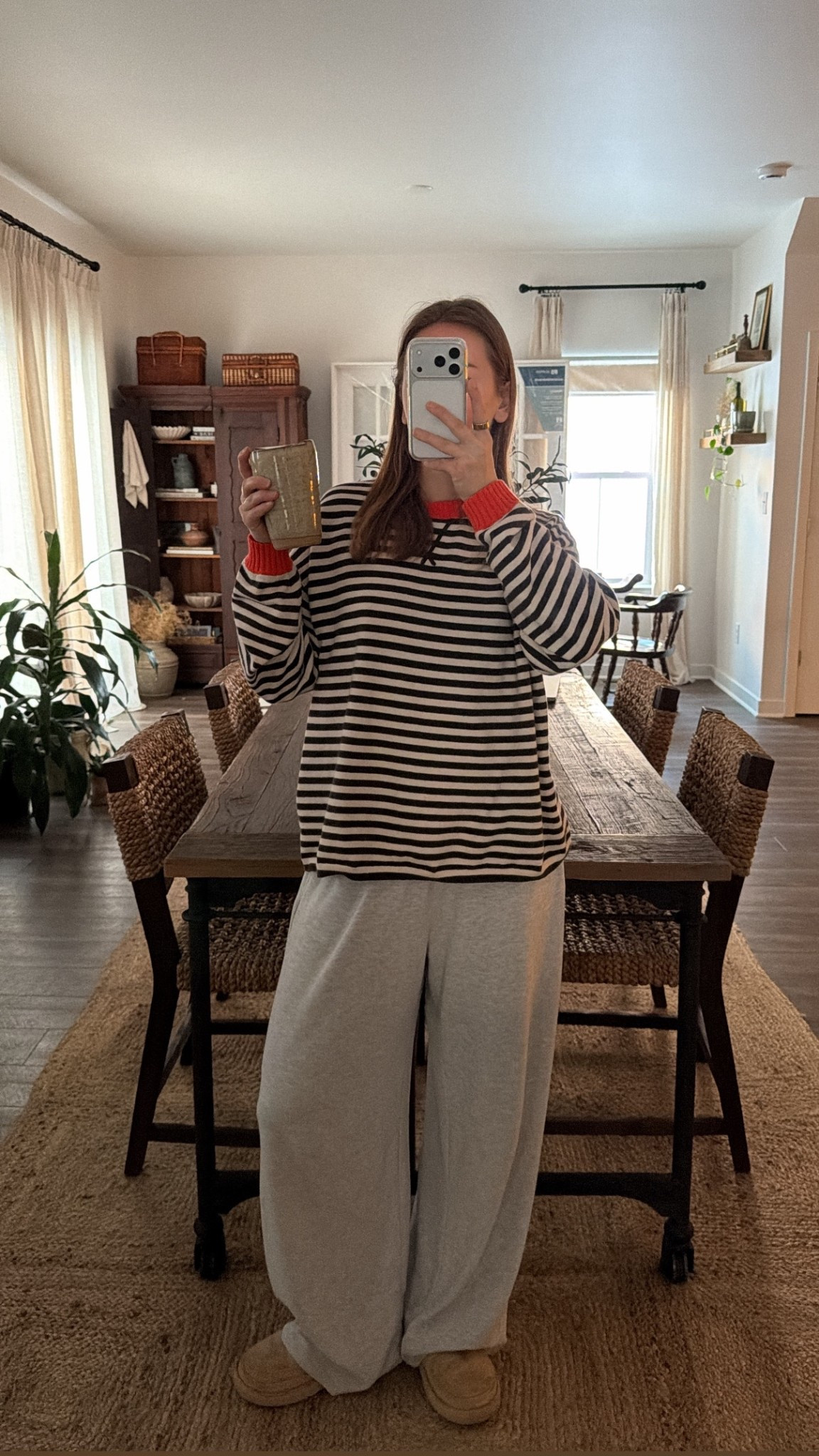 2/7/26 This is what I’ve been reaching for on slow mornings lately — comfortable, easy, and still put together enough to start the day feeling good. I love these Abercrombie grey lounge pants paired with the Aerie brown striped top for working from home, morning coffee, or casual errands. Cozy, effortless, and on repeat 🤍

#LTKootd #LTKmorningroutine