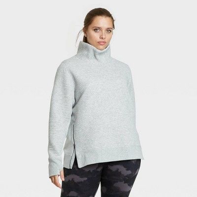 Women's Quilted Pullover with Funnel Neck Collar - All in Motion™ | Target