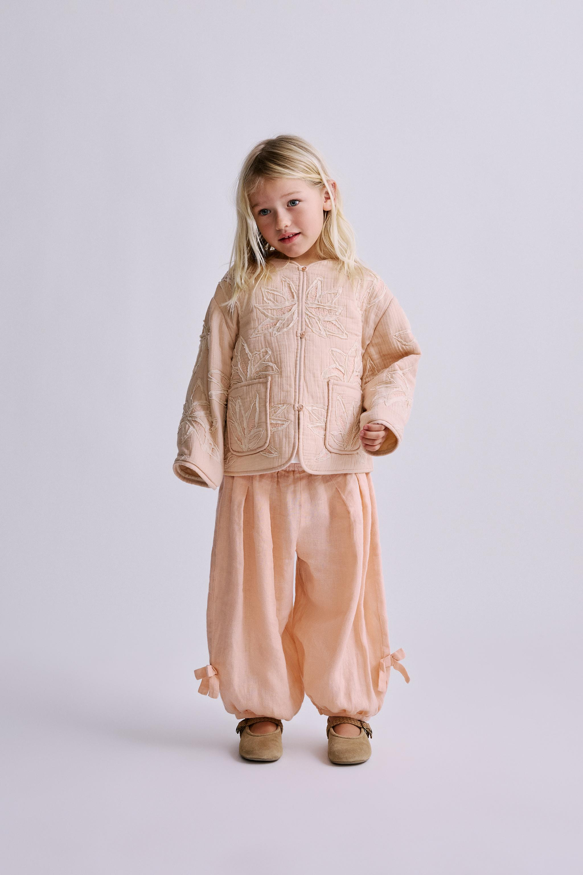 100% LINEN BLOOMER PANTS WITH BOWS | Zara Canada