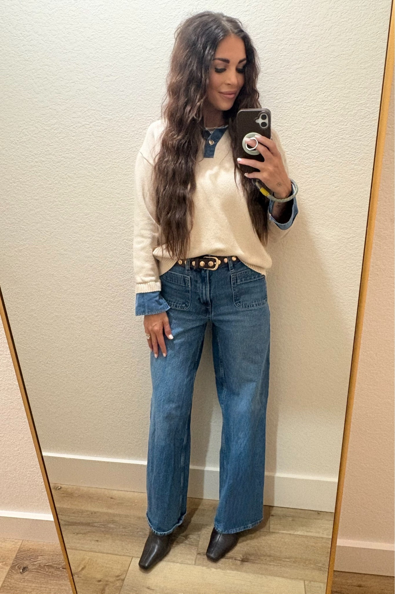 Weather in AR …so back to winter fits! LOVE these Walmart jeans - WM jeans size 2 and sweater size small

#LTKgrwm #LTKSeasonal #LTKootd