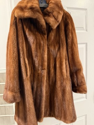 women's vintage brown mink fur coat Size 10 Medium Holiday Gift | eBay | eBay US