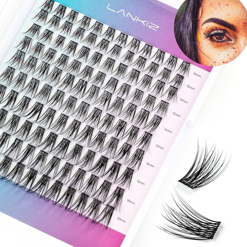 LANKIZ DIY Eyelash Extensions,Individual Lash Extensions Clusters,120 Clusters, Soft and Lightwei... | Amazon (US)