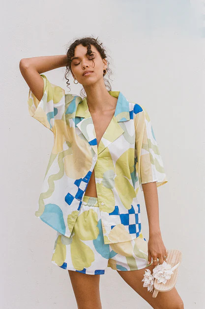 Seona Top - Checker Floral Aliza | SABO SKIRT (Global)