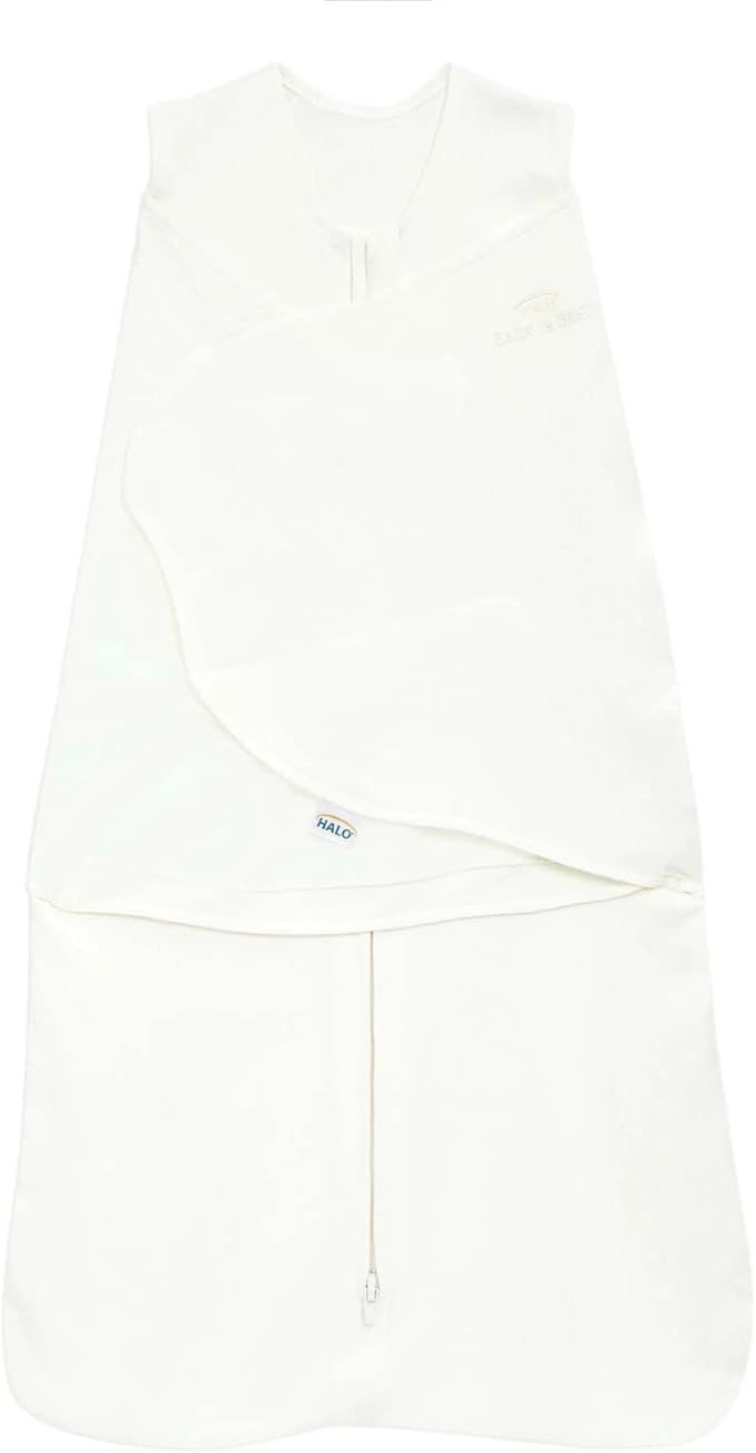 HALO 100% Cotton Sleepsack Swaddle, 3-Way Adjustable Wearable Blanket, TOG 1.5, Cream, Small, 3-6... | Amazon (US)