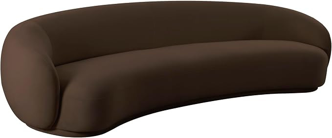 Tov Furniture Kendall Chocolate Brown Velvet 120 Inch Sofa | Amazon (US)