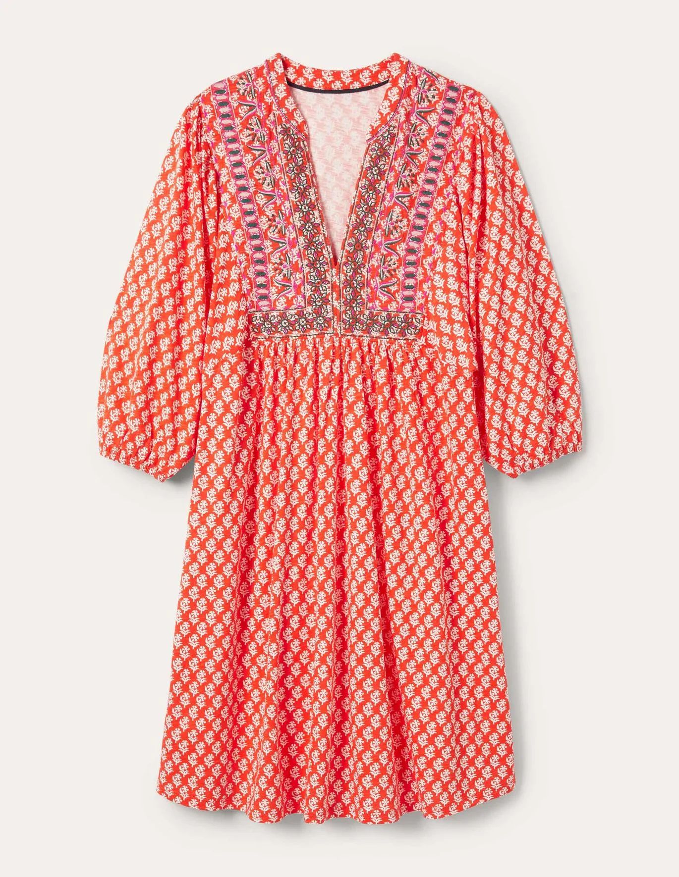 Embroidered Jersey Dress | Boden (US)