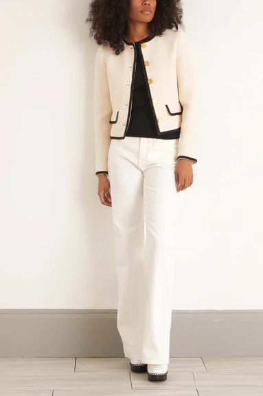 Aubrey Jacket in Black Tape Ecru | Hampden Clothing