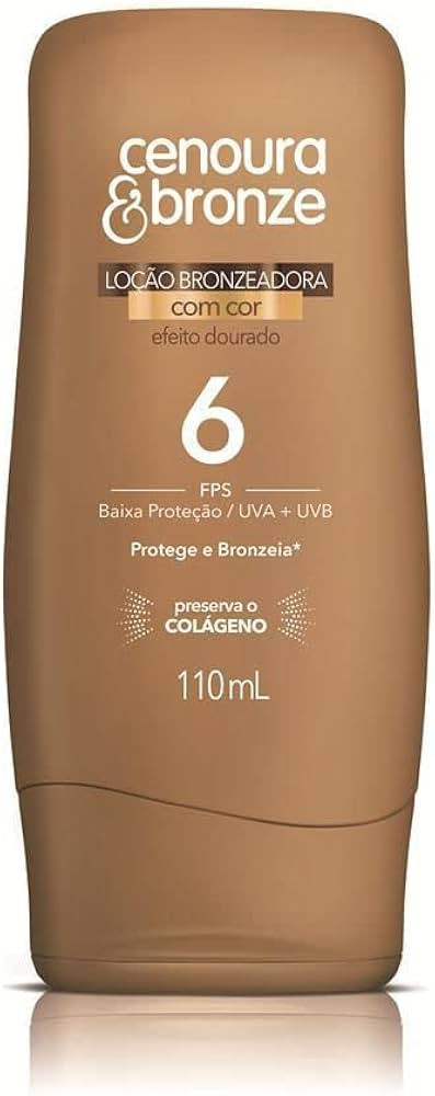 Loção Bronzeadora com Cor Fps6, Cenoura e Bronze | Amazon (BR)