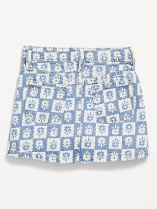 Printed High-Waisted Button-Front Jean Skirt for Toddler Girls | Old Navy (US)