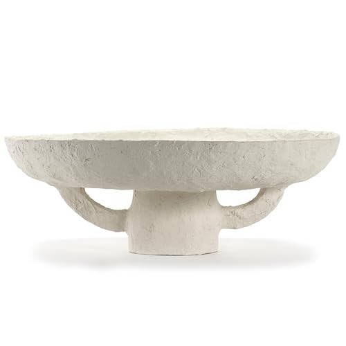 Serax Decorative Tray | Earth interior accessories by Marie Michielssen | Paper Mache Table Decor and Food Display | Round Home and Kitchen Organization | Hosting Essentials | White Trays for eating | Amazon (US)
