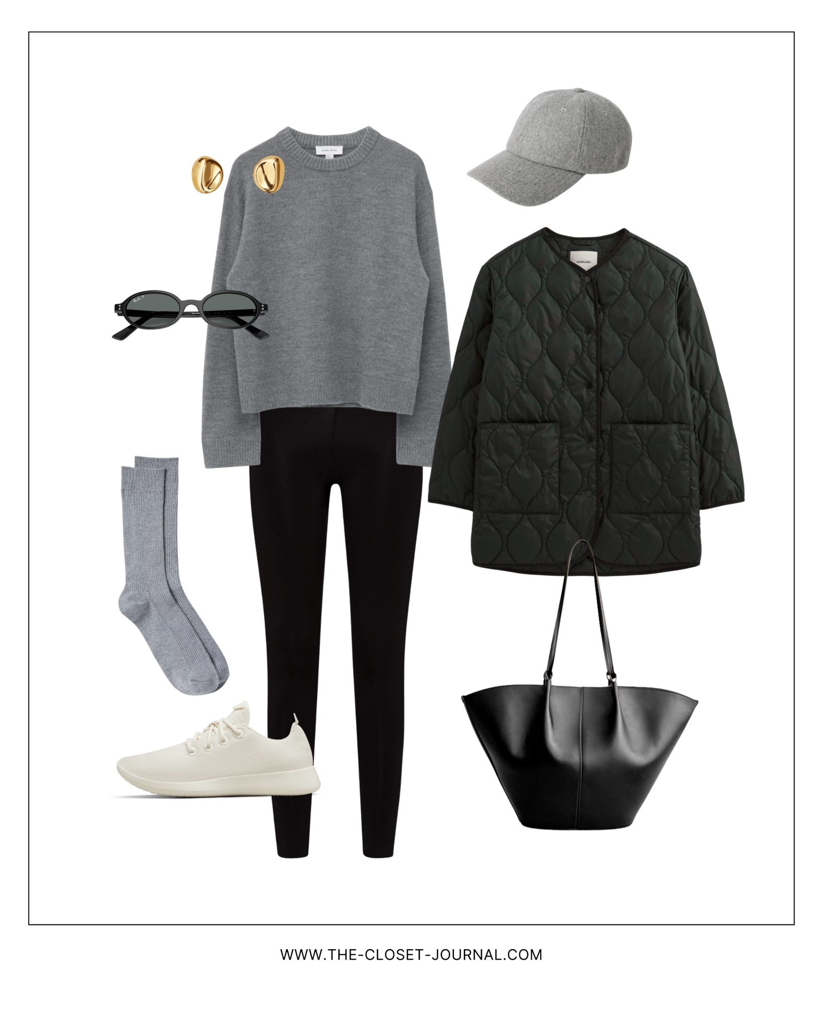 Casual Sporty Spring Look / Light Puffer Jacket 