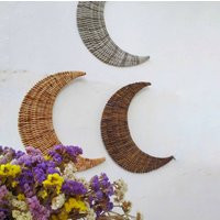 Wicker Moon Wall Decor For Nursery, Neutral Nursery Decor, Wall Hanging Personalized Gifts Children | Etsy (US)