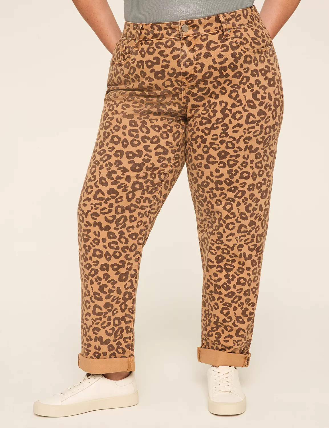 Boyfriend Fit Printed Leopard Jean | Lane Bryant (US)