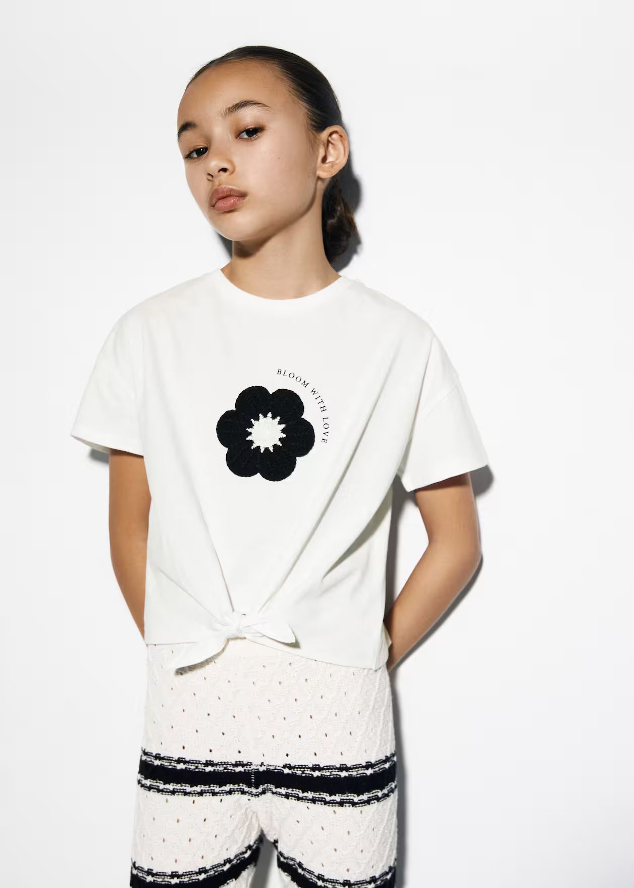 Printed flower t-shirt -  Girls | Mango Kids USA | MANGO (US)