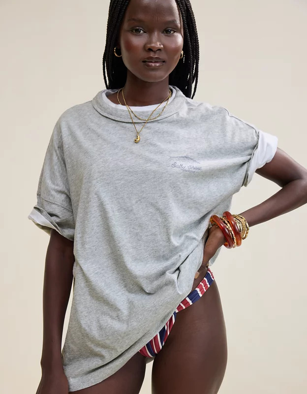 Aerie Oversized Crew Boyfriend T-Shirt | Aerie