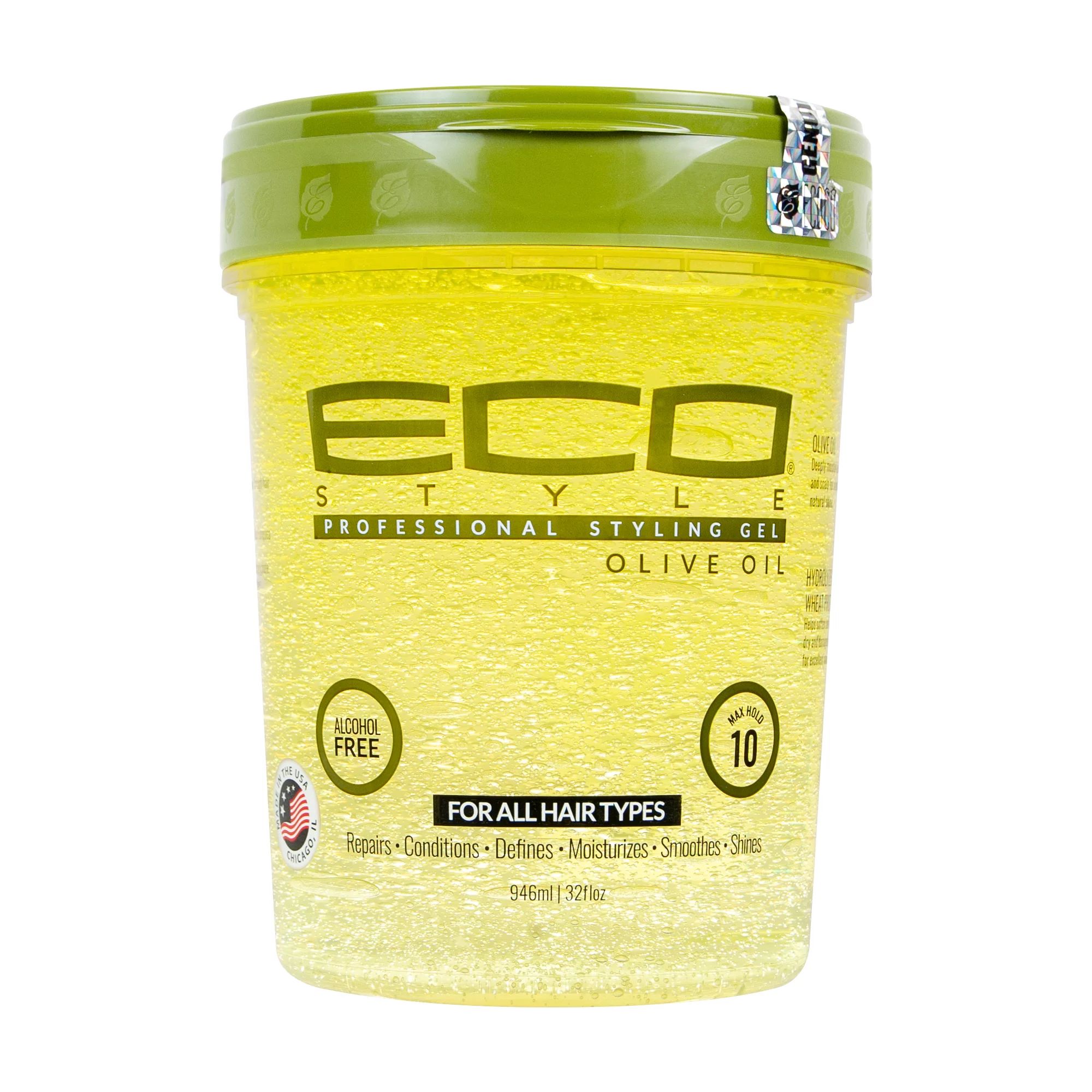 Ecoco Eco Style Olive Oil, Max Hold UV Protection Moisturizing Jar Professional Hair Styling Gel,... | Walmart (US)