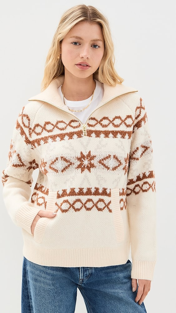 Varley Cai Fair Isle Half Zip | Shopbop | Shopbop