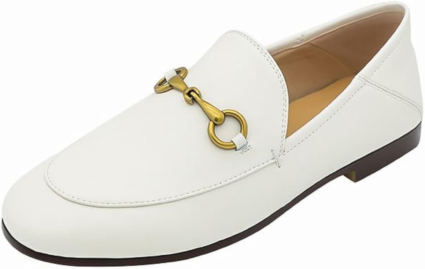 Vertundy Women's Loafers Flats Leather Pointed Toe Work Slip On Mules | Amazon (US)