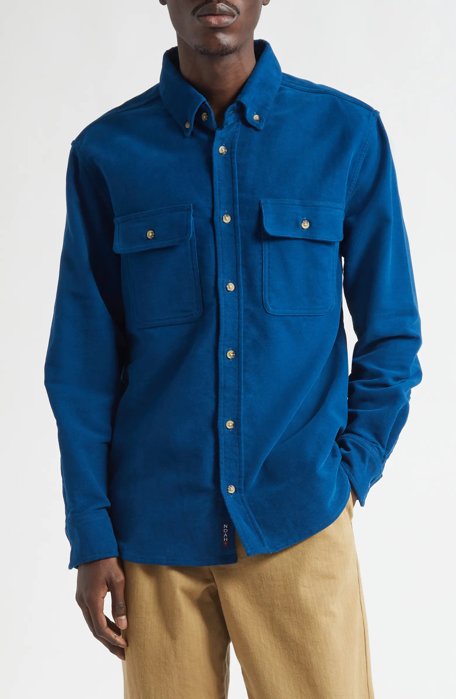 Cotton Moleskin Button-Down Shirt | Nordstrom