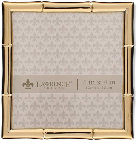 Lawrence Frames Bamboo Design Metal Frame, 4x4, Gold | Amazon (US)