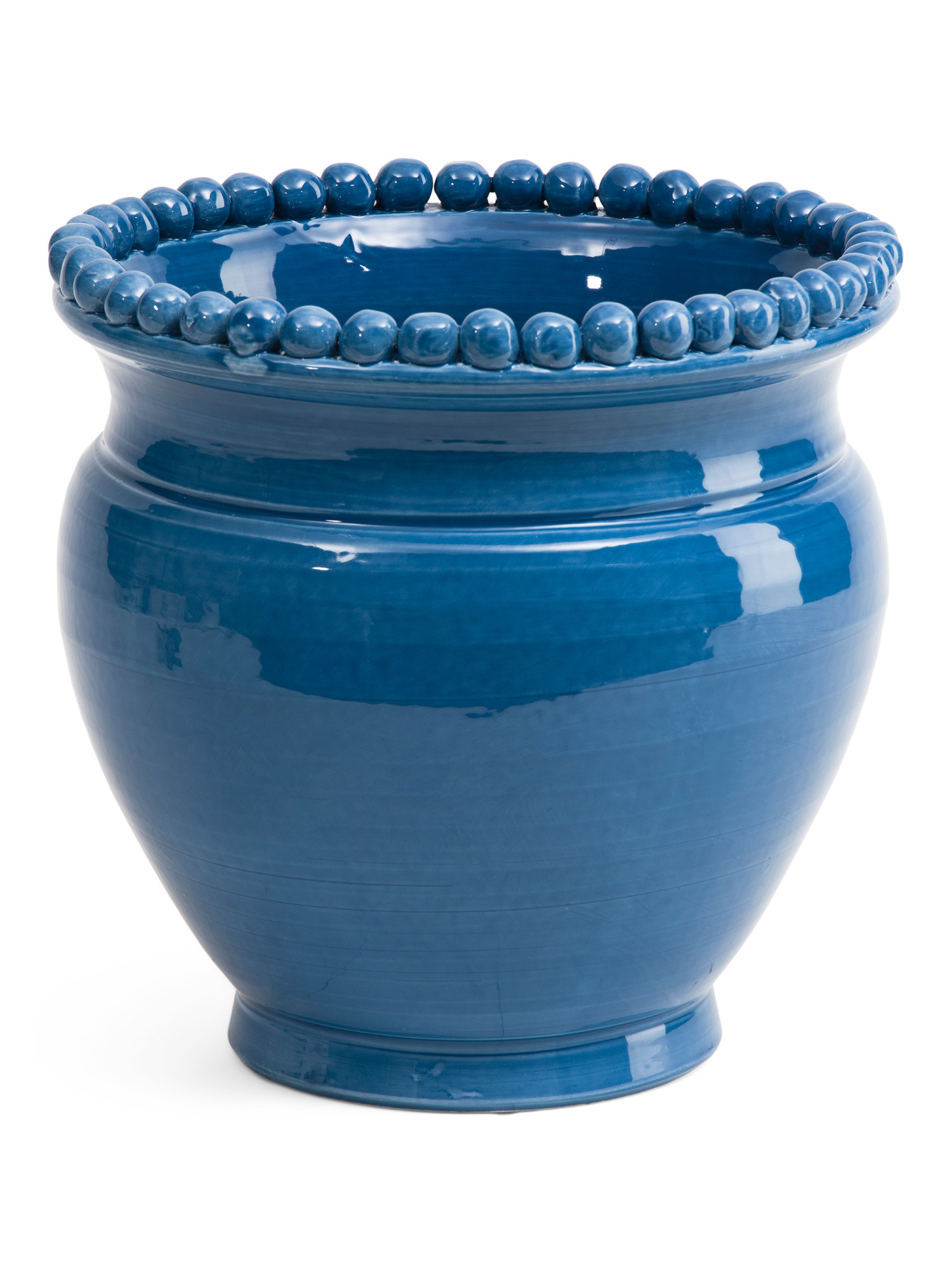 Made In Italy 11x9.5in Handmade Dot Edge Ceramic Planter | TJ Maxx