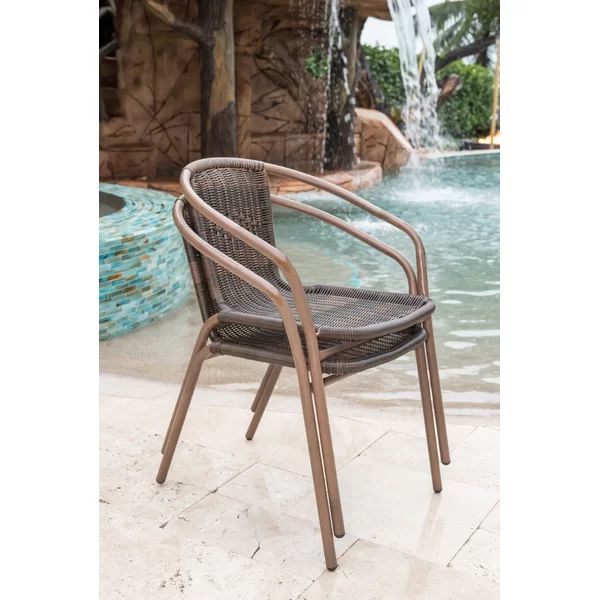 Cafe Stacking Patio Dining Chair (Set of 2) | Wayfair North America