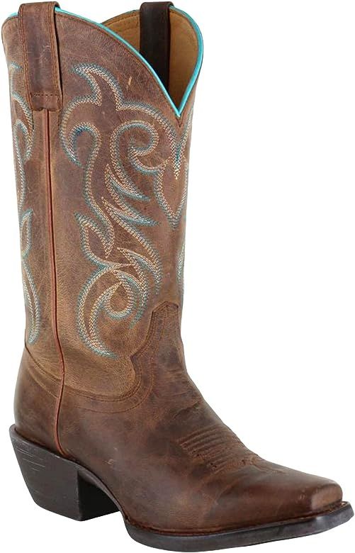 Shyanne Women's Xero Gravity Embroidered Performance Cowboy Boot Square Toe - BBWP-01 | Amazon (US)