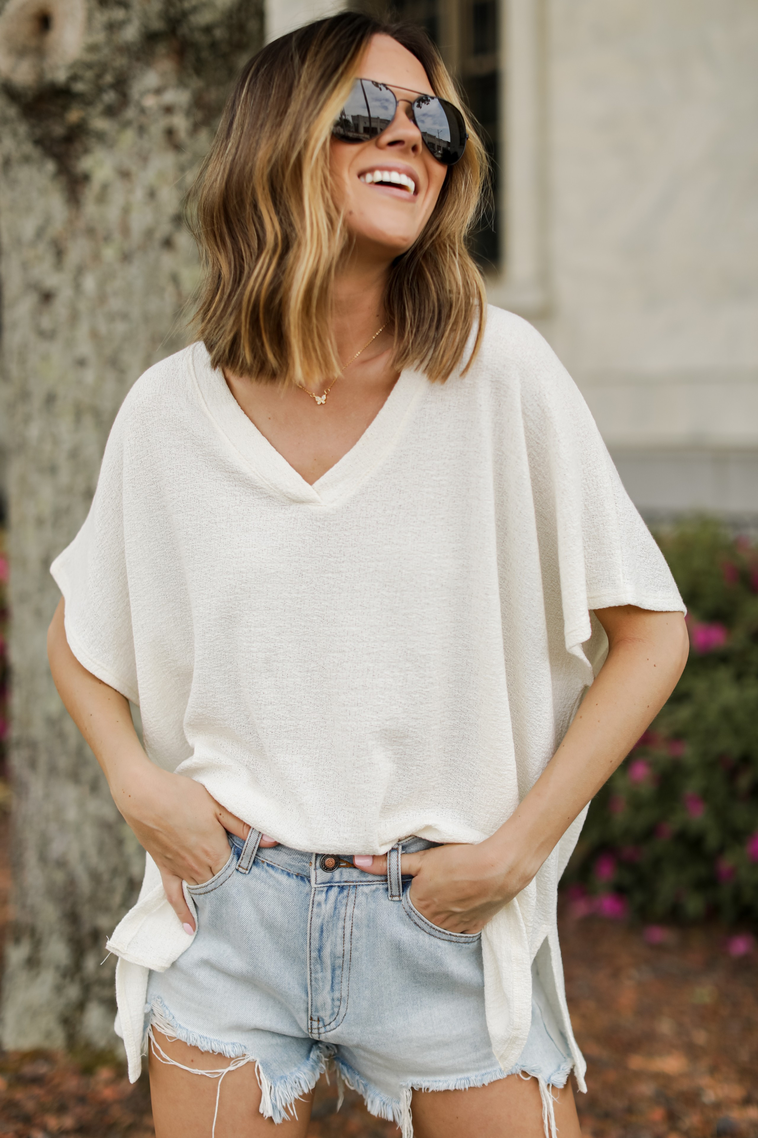 Paige Textured Oversized Top | Dress Up