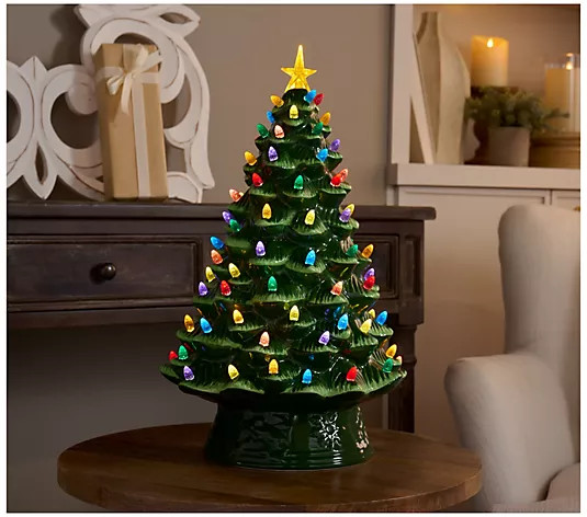Mr. Christmas 18" Ceramic Nostalgic Tree - QVC.com | QVC