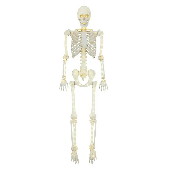5ft Hanging LED Poseable Skeleton Decoration, Halloween Outdoor Decor, by Way To Celebrate | Walmart (US)
