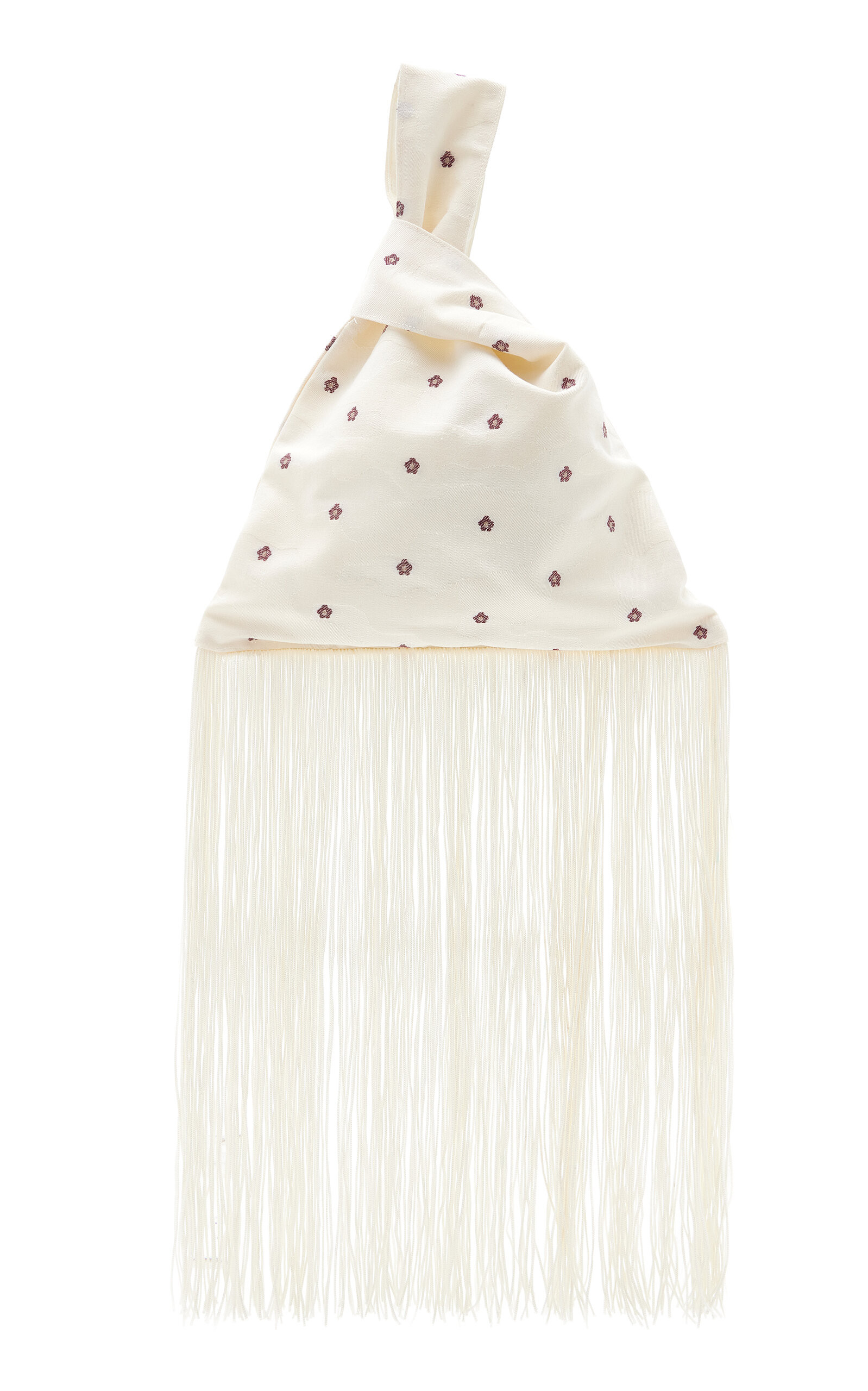 The Rose Bud Embroidered Moire Knot Bag | Moda Operandi (Global)