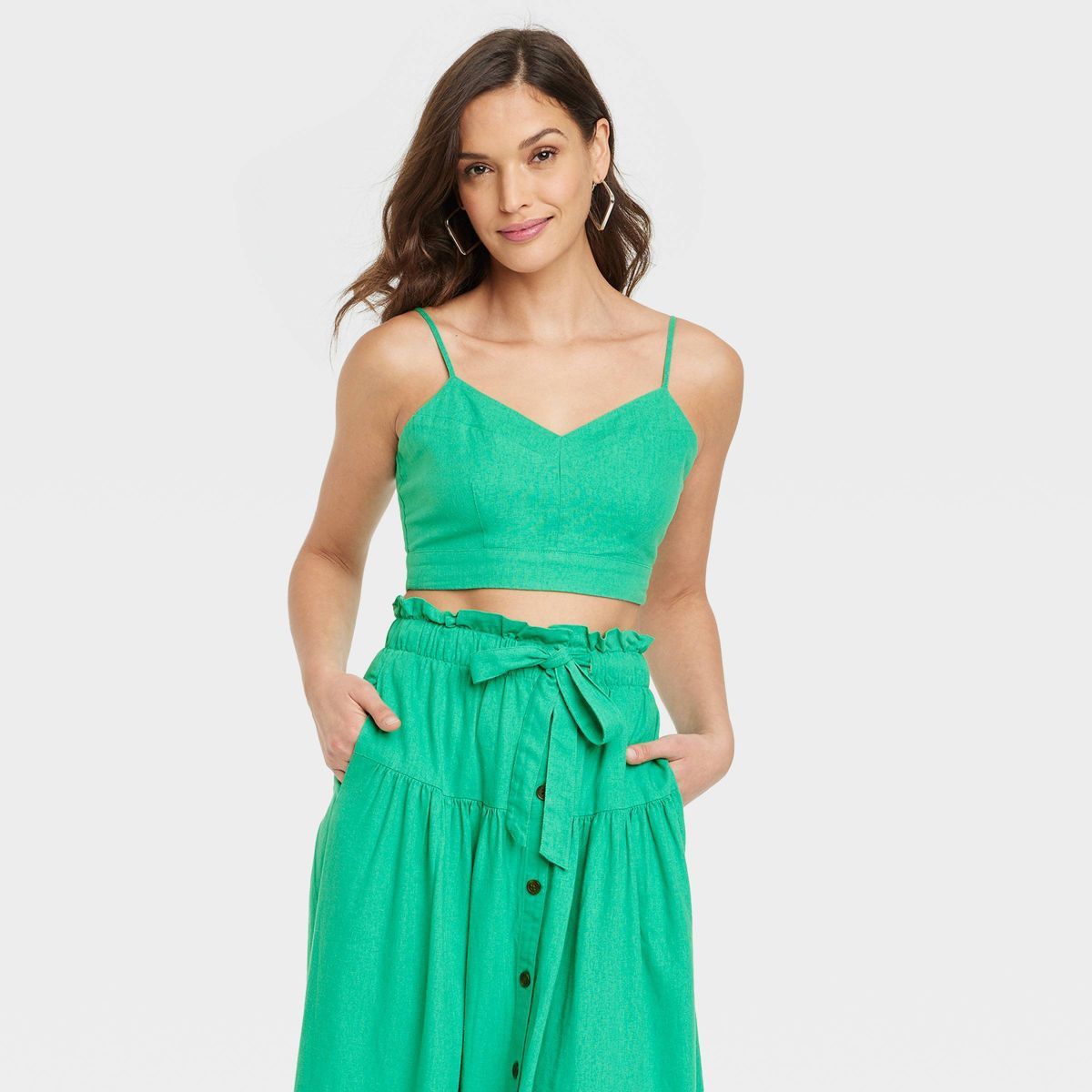 Women's Bra Tank Top - Universal Thread™ Green XS | Target