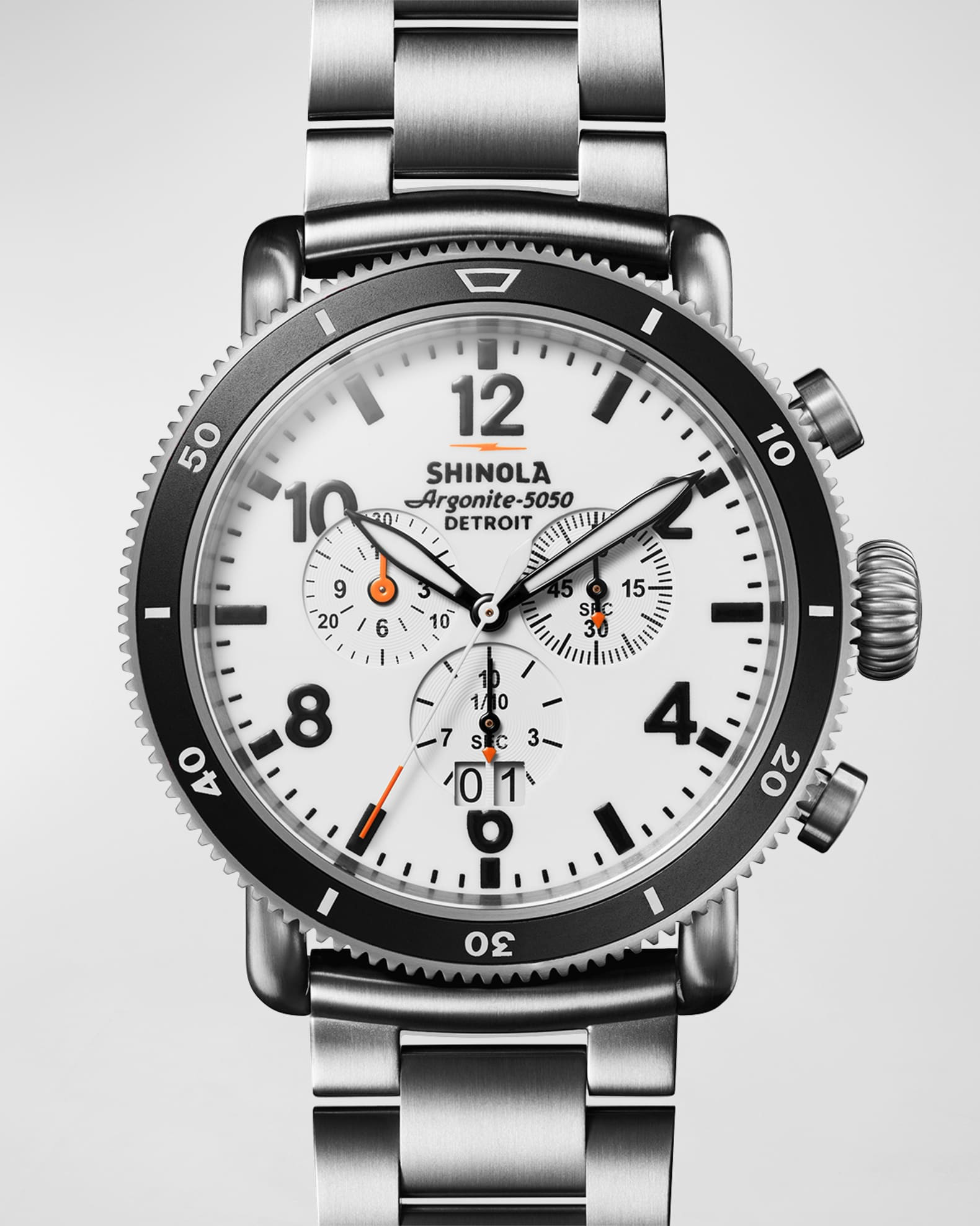 Shinola White Hurricane Chrono 2-Strap Gift Set | Neiman Marcus