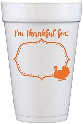 Amazon.com: Thanksgiving Party Cups - Styrofoam, 10 Pack (Gobble 'til You Wobble, In Everything G... | Amazon (US)