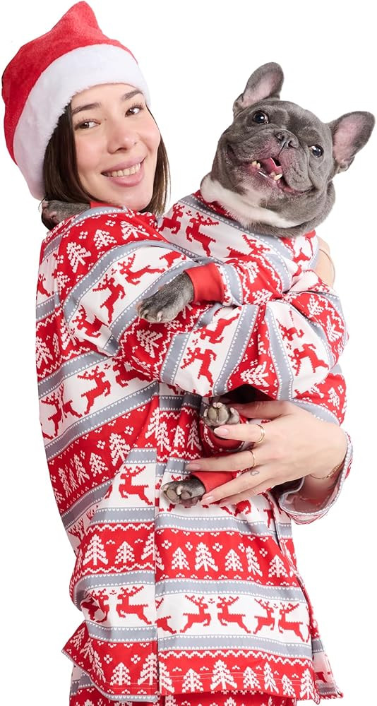 Spark Paws Christmas Matching Dog and Owner Pajama Top, Festive Holiday Family Outfit Sets | Amazon (US)
