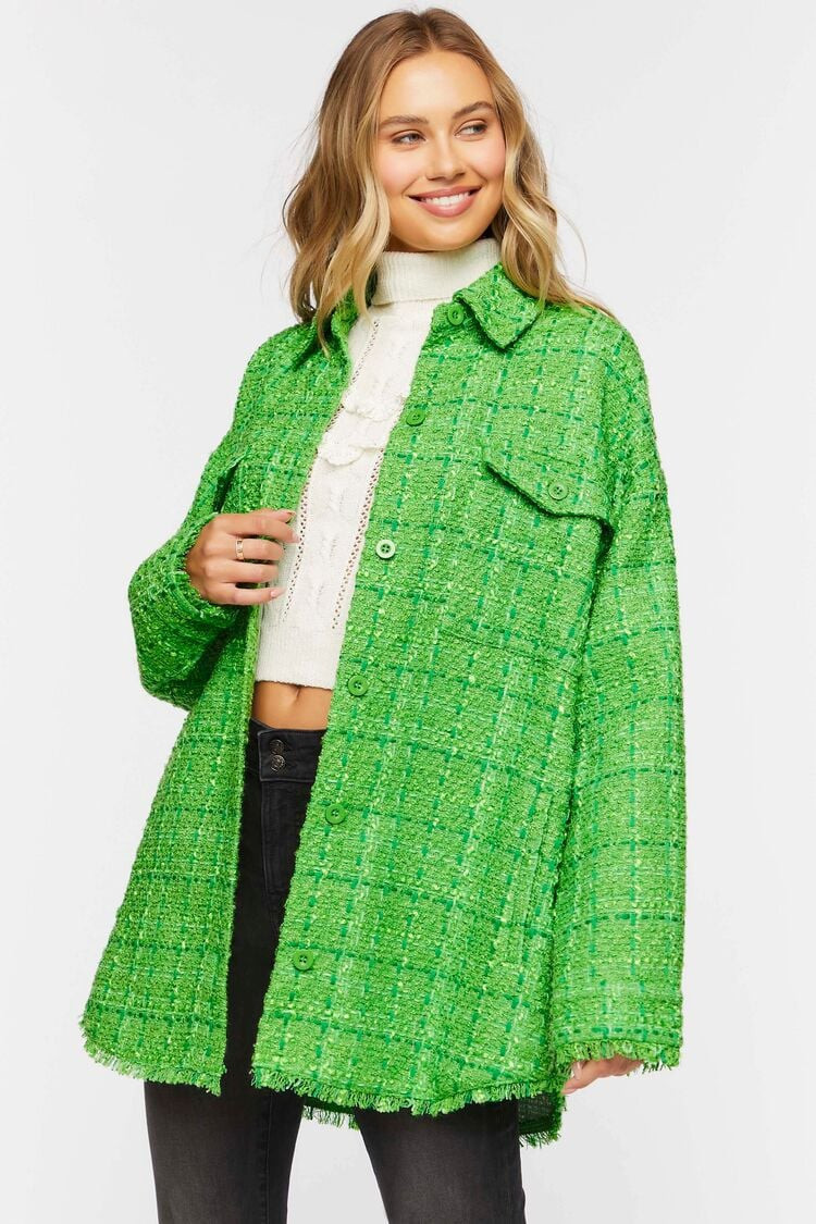 Frayed Tweed Shacket | Forever 21 (US)