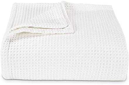 Vera Wang | Waffle Weave Collection | 100% Cotton Soft and Cozy Textured Plush Blanket for Sofa C... | Amazon (US)