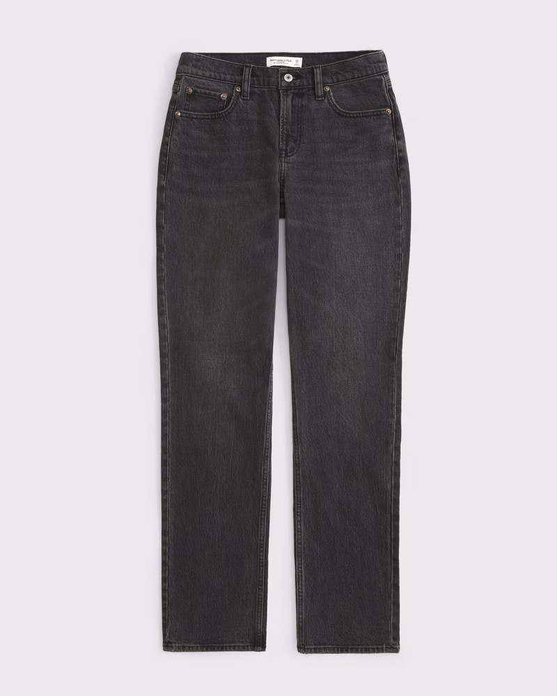 Curve Love Mid Rise 90s Straight Jean | Abercrombie & Fitch (US)