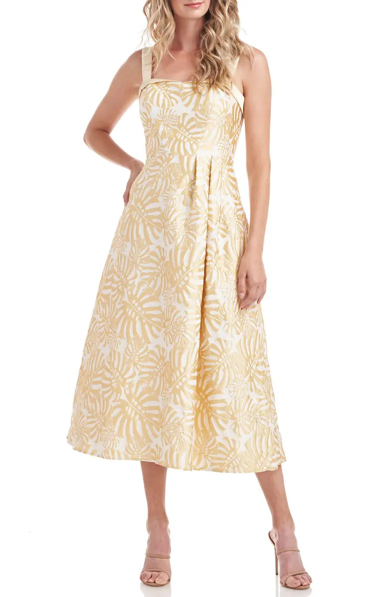 Kay Unger Liv Palm Leaf Print Cocktail Dress | Nordstrom | Nordstrom