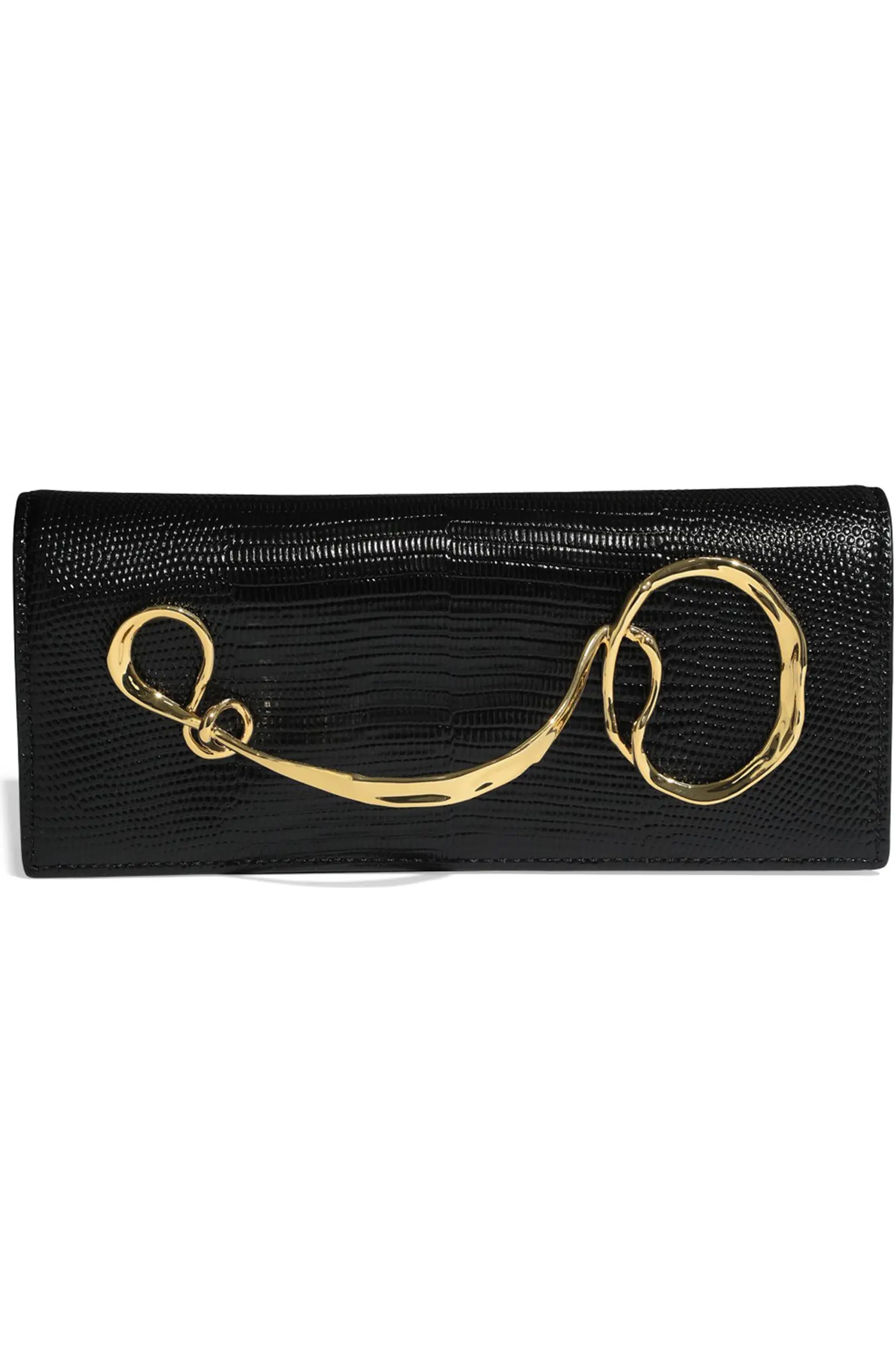 Alexis Bittar Twisted Side Handle Leather Clutch | Nordstrom | Nordstrom