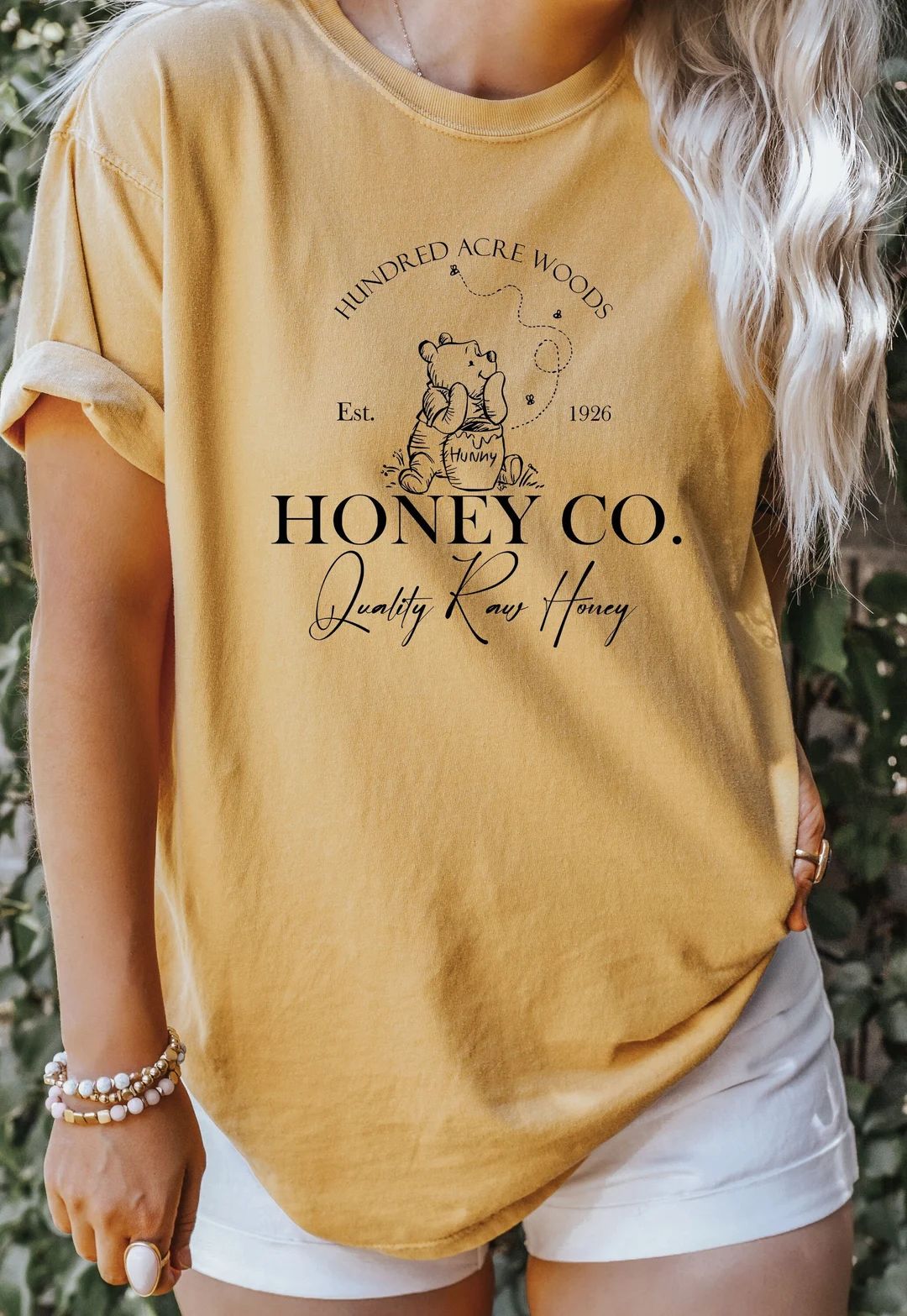 Comfort Colors Vintage Hundred Acre Woods Honey Co. Shirt,Classic Pooh Bear Shirt, Disneyland shi... | Etsy (US)