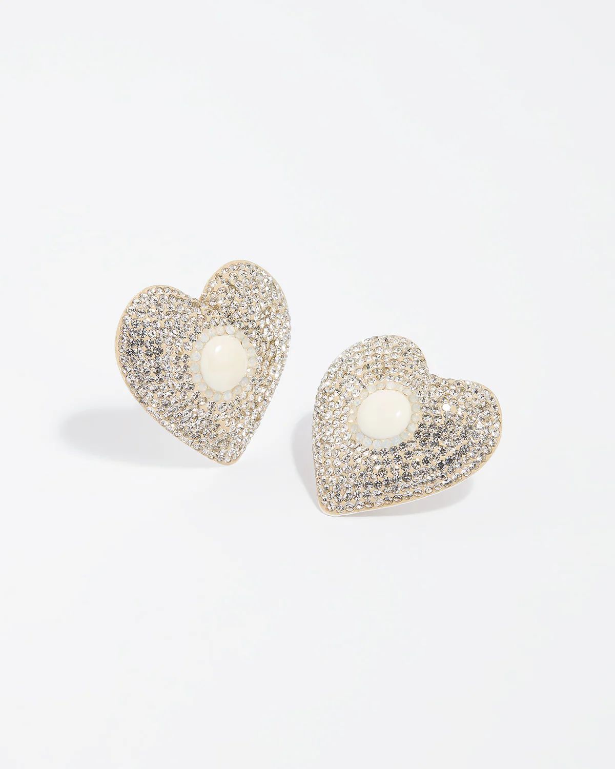 Needle & Thread X Soru  Love Heart Crystal Stud Earrings | Soru Jewellery